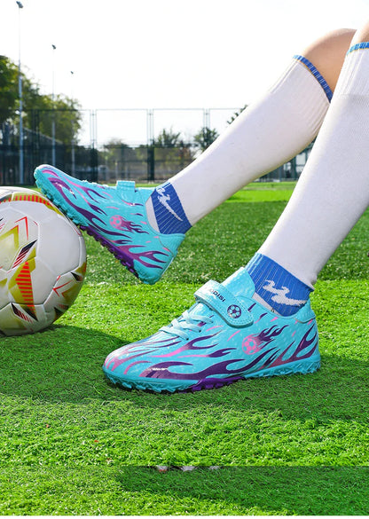 New Kids Professional Soccer Shoes Match Grass Ultralight Cleats Men Non-Slip Turf Football Boots Training Shoes Drop Shipping