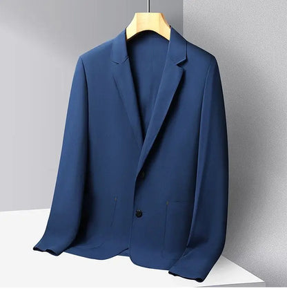 Sunscreen Jacket Blazer - Men's Fashionable Lightweight Business Casual Versatile Casual Cool and Light Thin Elastic Blazer