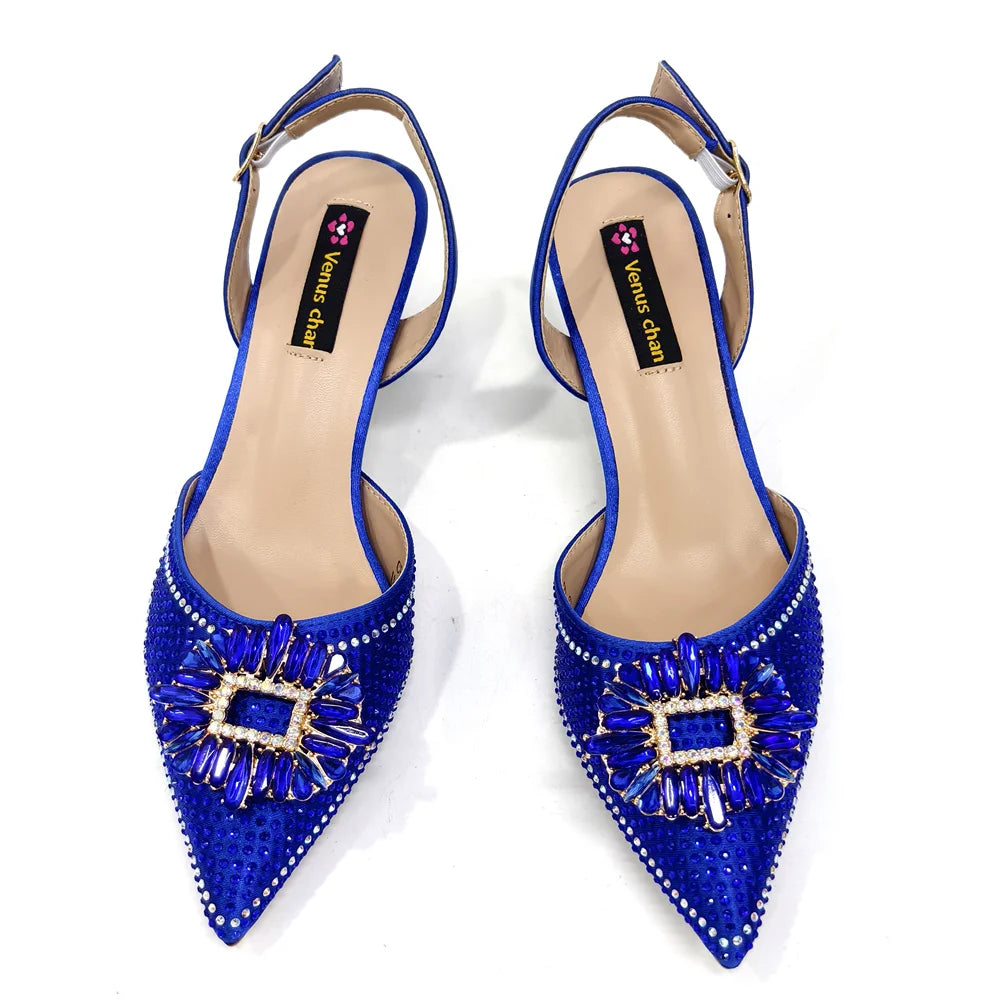 2025 Luxury Italian Design Women's Party Heels and Matching Handbag Set - Perfect for African Weddings and Special Occasions