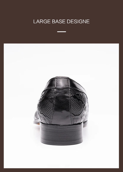 High Quality Fashion Loafers Dress Shoe Men Casual Leather Shoes Elegant Custom Mens Wedding Office Business Shoe Black Big Size
