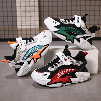 Sport Kids Sneakers Boys Casual Shoes For 5-16Years Old Children Tennis Leather Non Slip Fashion Running Shoes