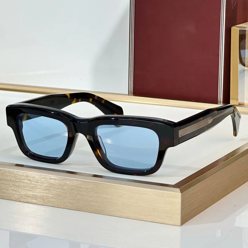 Jeff Classical Sunglasses UV400 Acetate Men Classical Vintage Square Optical Prescription Designer Top Quality Glasses with Case