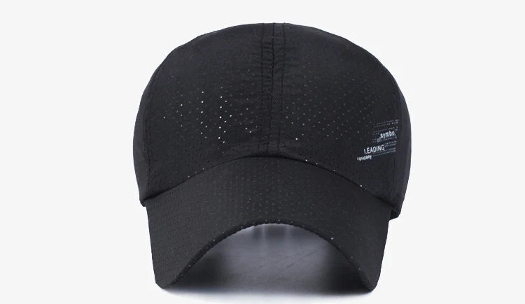 Quick Dry Baseball Cap Outdoor Sports Mesh Breathable Hat For Men Portable Hiking Fishing Sunbonnet Golf Adjustable Cap