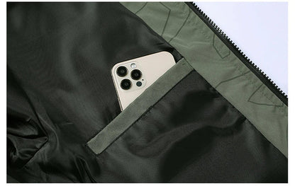 2025 Spring and Autumn New Baseball Collar Short Loose Solid Color Jacket Men's Business Casual Thin Coat Trend Size M-5XL