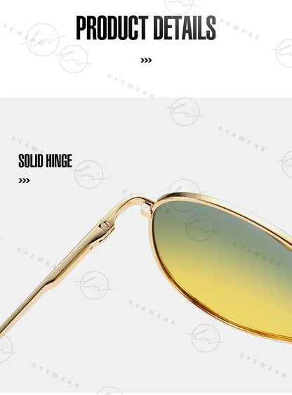 Brand Aviation Photochromic Day Night Vison Sunglasses Men Polarized Fashion Sun Glasses Women Safe Driving Anti-Glare UV400