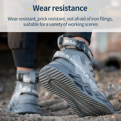 steel toe safety boots for men protective shoes industrial safety shoe woman light work shoes anti-puncture work safety sneakers