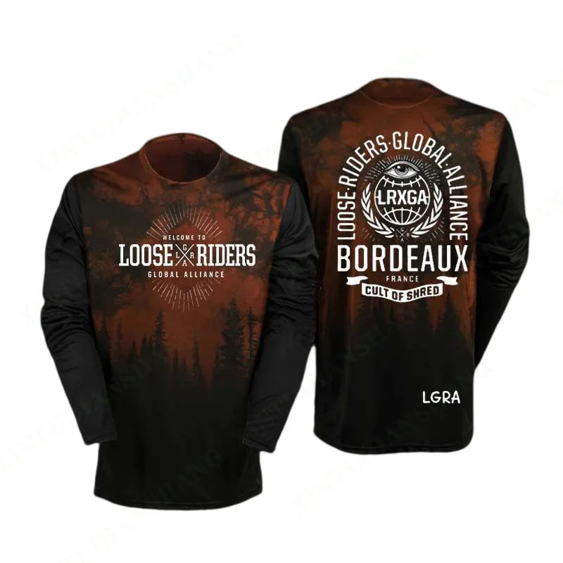 2025 Men's Loose Rider Jersey DH Motocross Endurance Downhill Jersey BMX Mountain Bike Shirt Outdoor Bike T-shirt