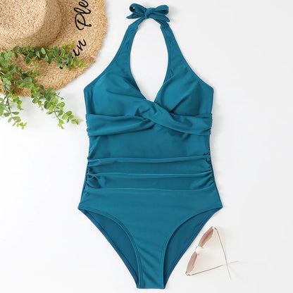Summer Sexy One Piece Large Size Swimwear Push Up Women Plus Size Swimsuit Closed Bodysuit Female Bathing Suit Pool Beachwear