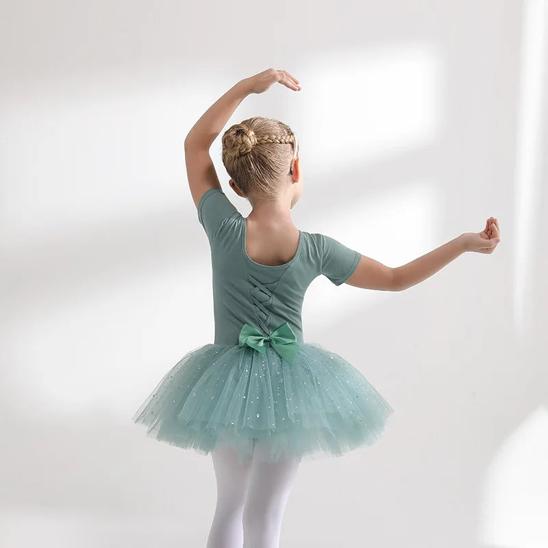 Children's Dance Costume Girl Dress Tutu Outfit Vestido Girls Clothes Ballet Leotard Robe Fille Summer Ballet Skirt Baby Dresses
