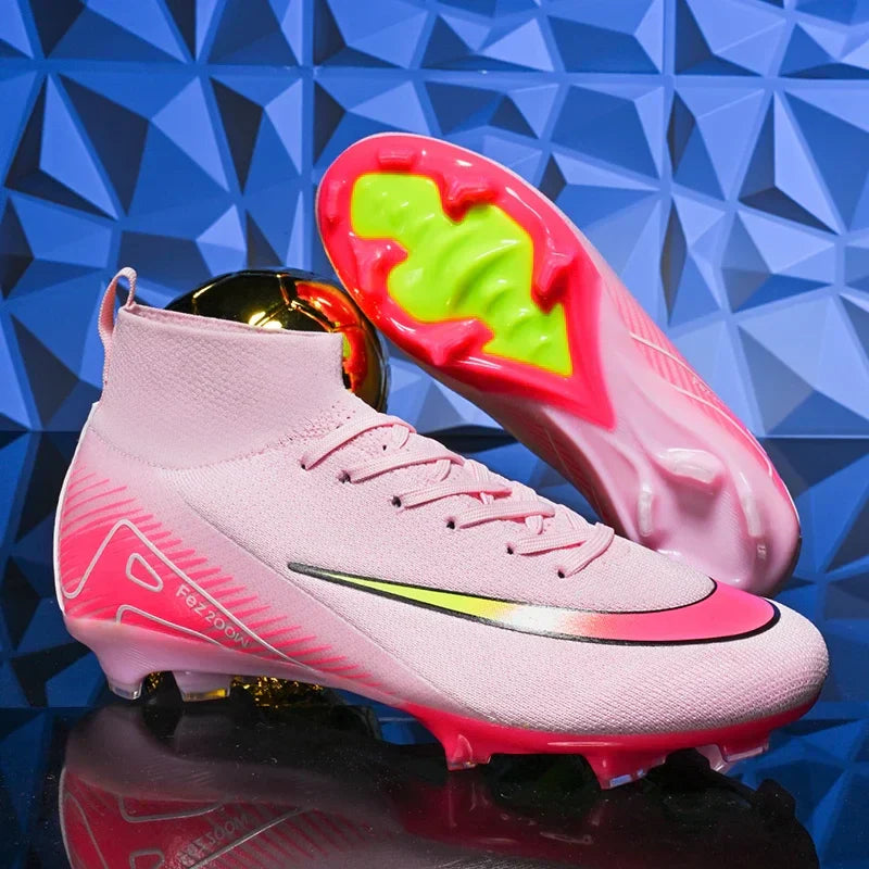 New Men Football Boots Match Outdoor Long Spikes Soccer Shoes Cleats Comfortable Training Sport Adult Breathable Boys Non Slip