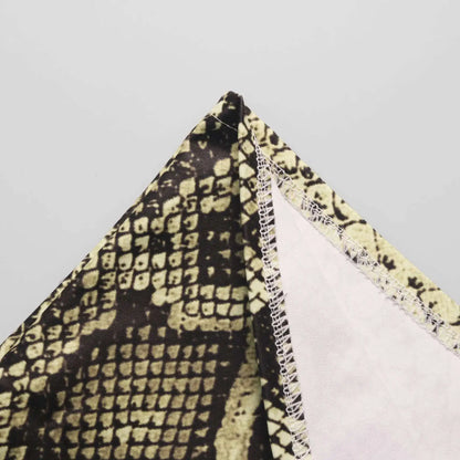 Snakeskin Printed Fashion Skirt Women's High Waist Slim Contrast Patchwork Commute Streetwear Female Vintage Y2k Skirt DDX8