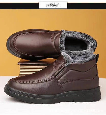Boots men's snow outdoor  shoes men's winter boots hiking ankle boots waterproof  shoes work  2025