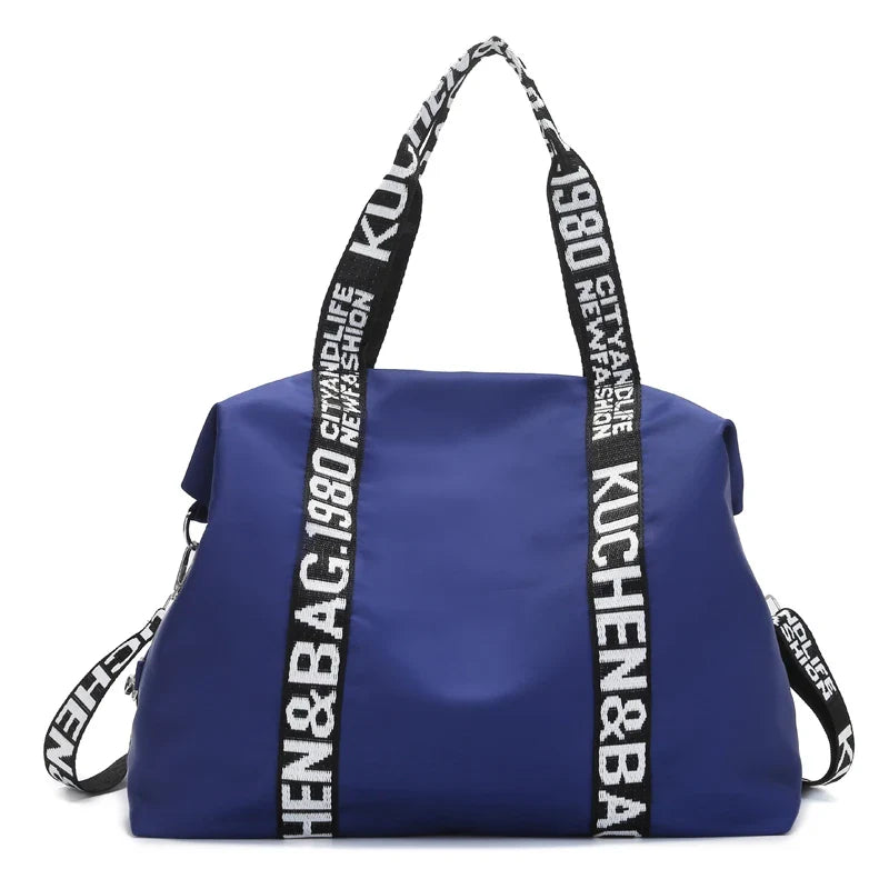 Women's Large Capacity Nylon Shoulder Bag Casual Top-Handle Fashion Tote Crossbody Handbag