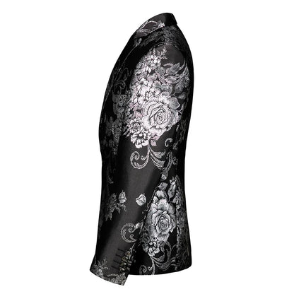 2026 New Men's Pink Embroidered Suit Jacket, Wedding Party Dress Coat, Fashionable Slim Male Blazers, Asian Size M-5XL 6XL