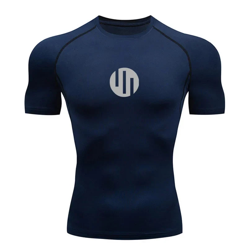 Running Men's Compression Long sleeve T-Shirt Gym Sports underwear Quick-drying Sweat-Wicking Sunscreen Second Skin Workout Men