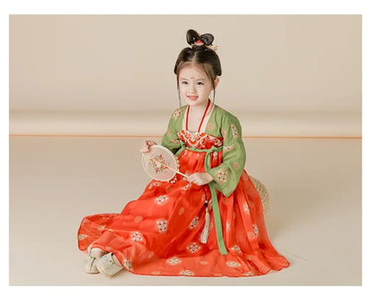 Girl Modern Hanfu Chinese Style Dress Halloween Fairy Kids Clothes Vestidos Traditional Cosplay Children Costume Girls Dresses