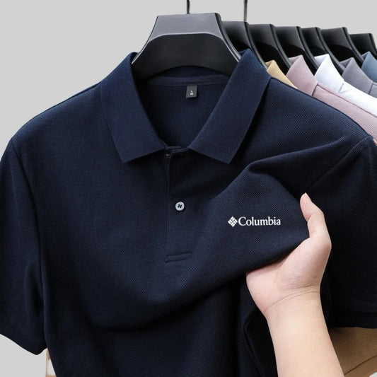 100% pure cotton summer new men's short sleeved polo shirt comfortable and breathablehigh-end brand designer embroidered T-shirt