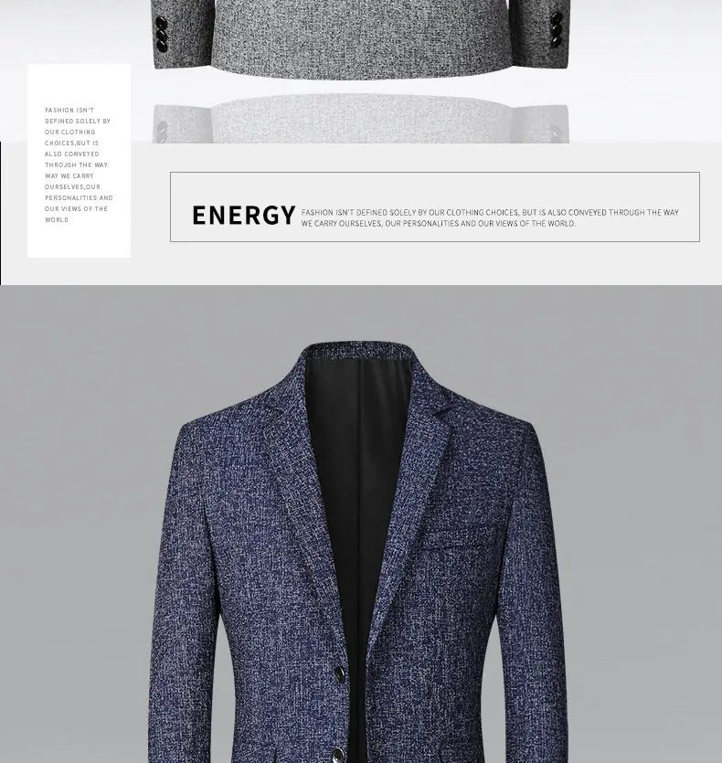 2026 Spring New Arrival Men's Business Casual Blazer High Quality Suit Jacket Comfortable Daily Wear Office Work Outwear