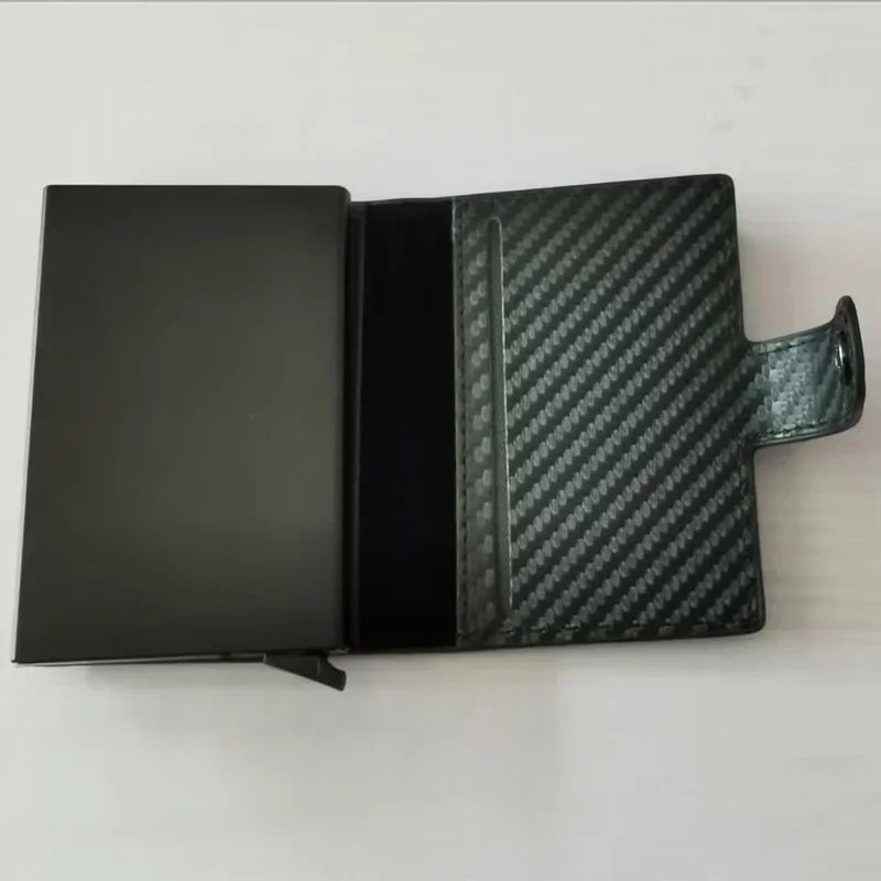 Carbon Fiber Credit Card Holder Wallet Money Bag Luxury Men Rfid Smart Metal Cardholder Case Slim Minimalist Wallet for Men