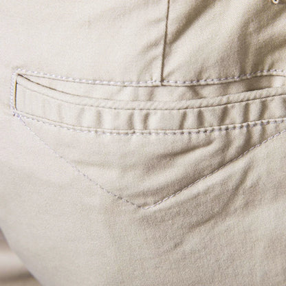 Summer 100% Cotton Solid Shorts Men High Quality Casual Business Social Elastic Waist Men Shorts 10 Colors Beach Shorts