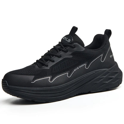 Protective work sneakers with plastic toe lightweight work shoes for men industry anti puncture Work Boots non-slip safety shoes