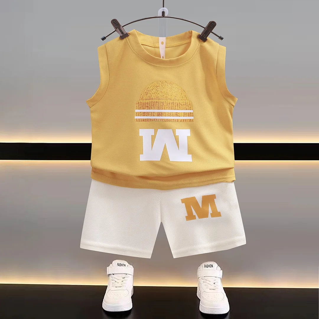 1Set Boys Girls Leisure Set Fashion Cartoon Children Short Sleeve Shorts Sets Summer Kids Clothes Baby Tee+Short Pants Tracksuit