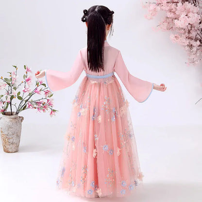 Summer Girls' Hanfu Dress Princess Costume Children's Dresses Kids Vintage Party Baby Girl Dress Cosplay Girls Clothes Vestidos