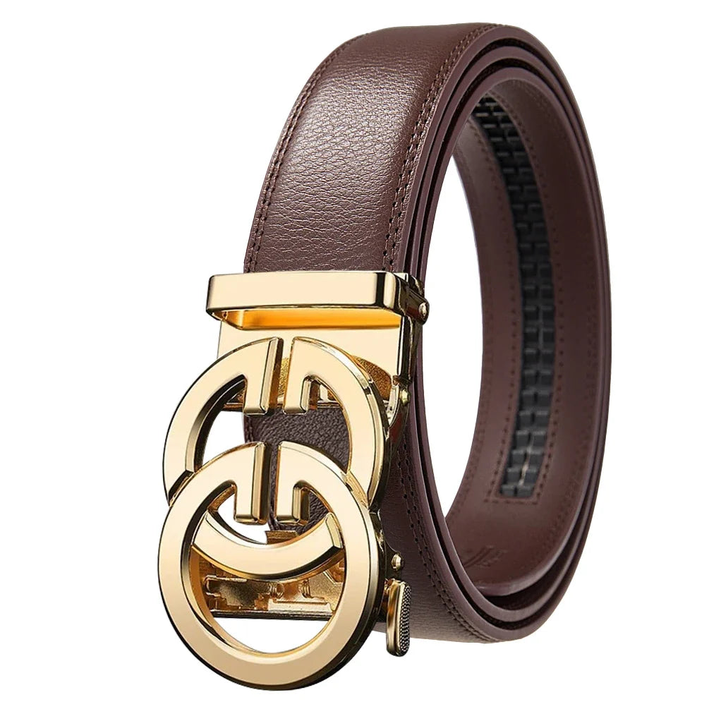 Men's Belt Genuine leather belt Man's high quality luxury business automatic belt Adjustable designer belt for men