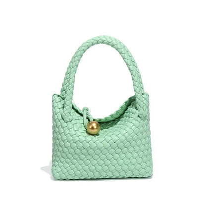 Summer Woven Shoulder Bag for Women Crossbody Tote Bag for Women Small Handbag Vegan Leather Purse Tote Handbag Hobo Bag