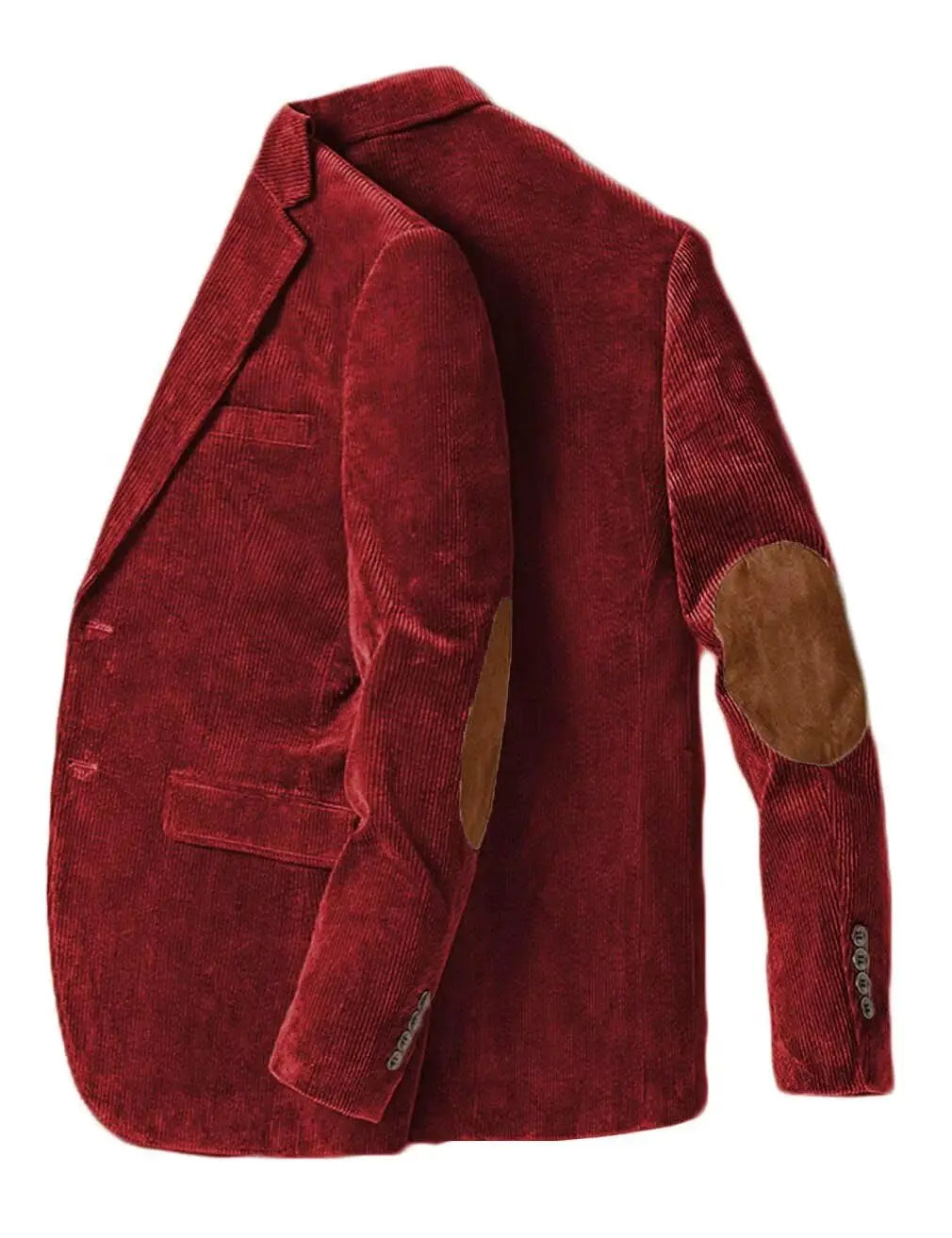 Men's Corduroy Blazer Business Casual Jacket with Elbow Patch Spring Fall Sport Coats Fashion Casual Single Breasted Men Jacket