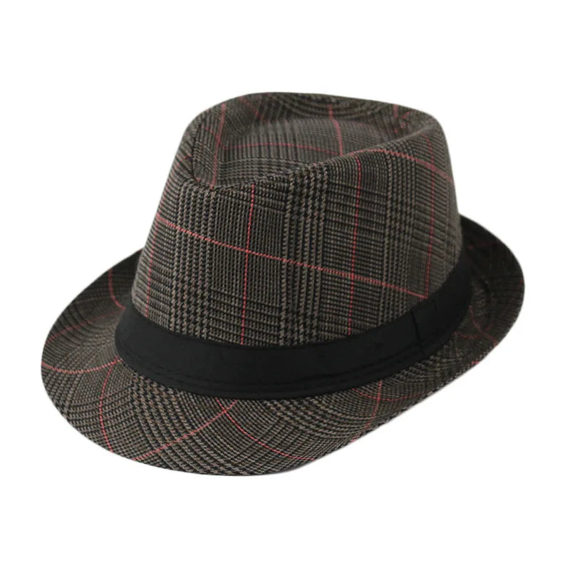 Summer Fedoras for Men Middle old aged Cap Linen Panama Solid  Jazz Hat Cowboy  Men's Women's  British Party Sun Hat