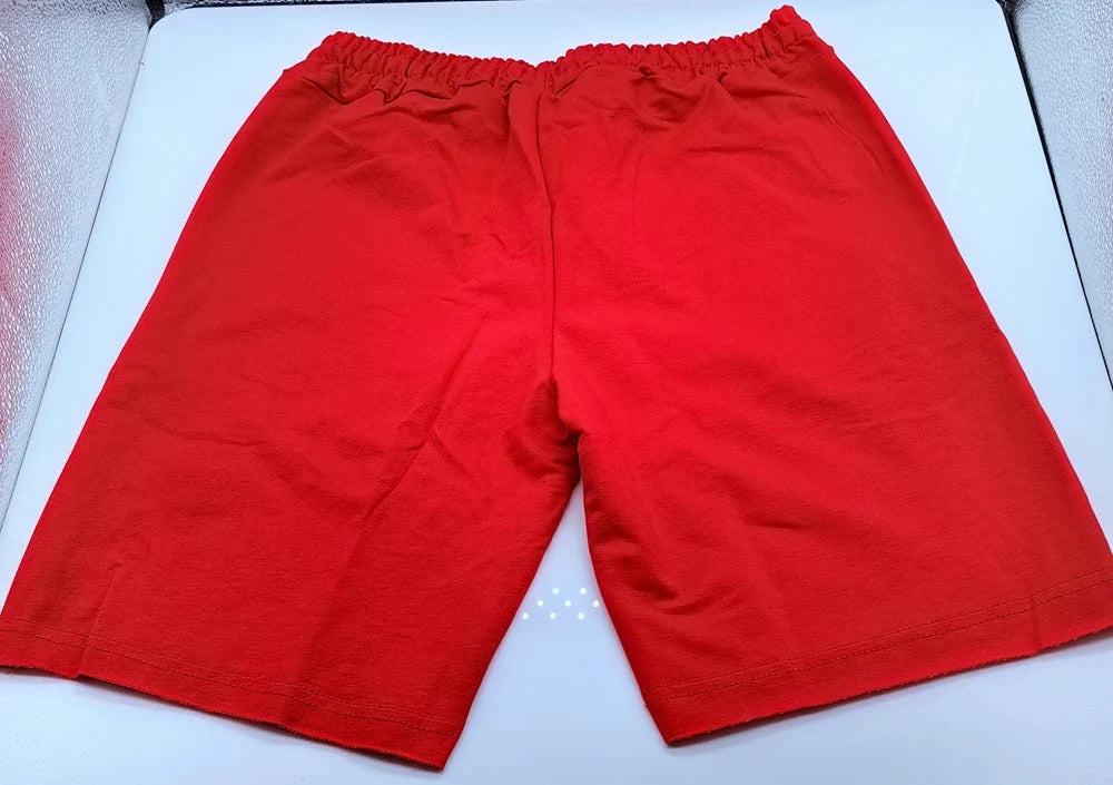 Mens Skinny Cotton Sporting Running Shorts Streetwear Bodybuilding Embroidered Fitness Short pants Jogger Gyms sport Shorts