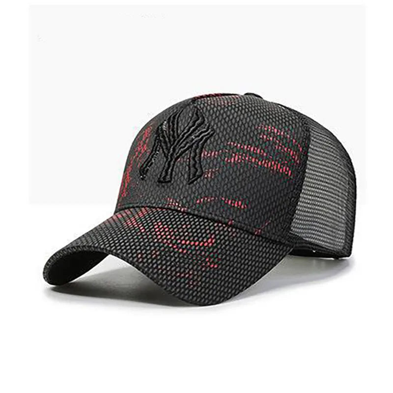 New Summer Hat Men's Letter Embroidery Versatile Couple Sunscreen Sunshade Baseball Cap Sports Tennis Hat Travel Cap Men