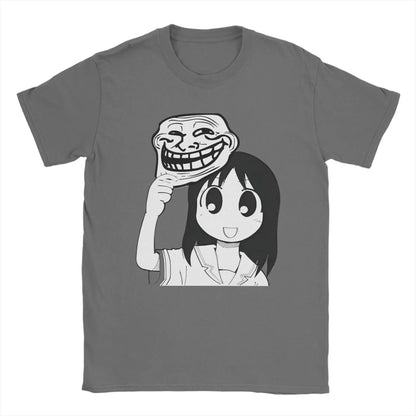 Man T-Shirt Osaka Autistic Funny Kawaii Ayumu T Shirts Fashion Anime Azumanga Daioh Summer Tee Shirt Pure Cotton Tops Plus Size