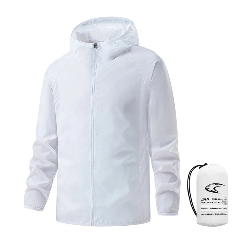 Men's Women's Waterproof Hiking Jackets Quick Dry Sun Protective Windbreaker Unisex Camping Climbing Outdoor Rain Coat