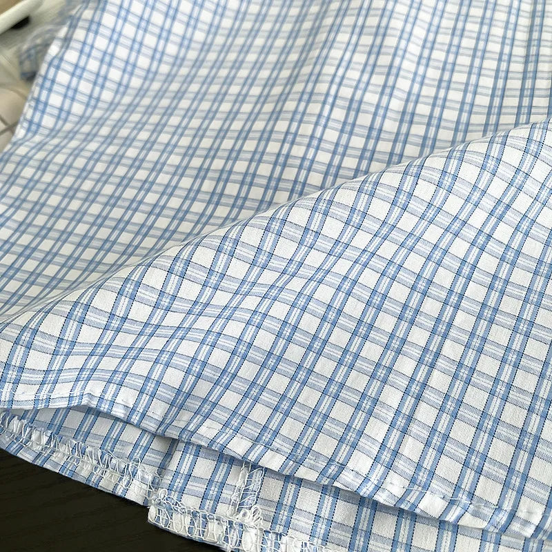New Boys Clothing Children Summer Set Kids Plaid Shit Embroidered Tie Shorts 2pcs/suits Children Fashion Tracksuits 0-5Year