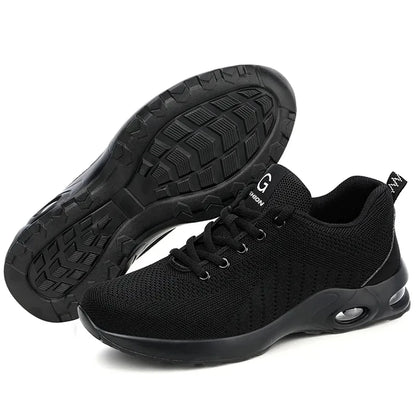 Air Cushion Work Safety Shoes For Men Women Breathable Work Sneakers Steel Toe Work Shoes Anti-puncture Safety Protective Shoes