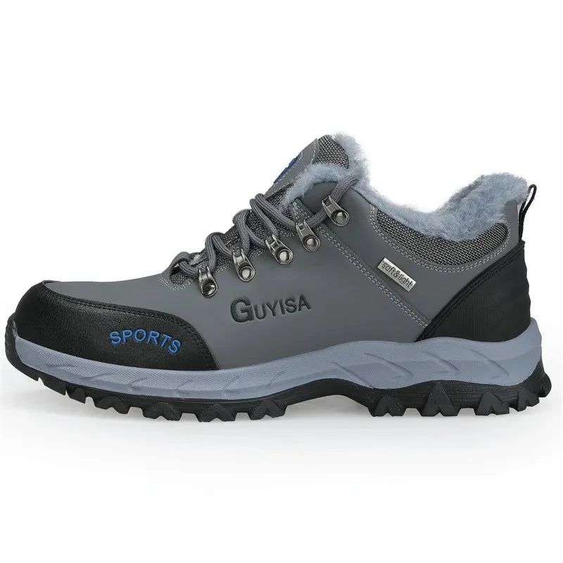 2024 New Winter Plush Safety Work Shoes For Men Waterproof Indestructible Steel Toe Cap Anti Nail Construction Shoes Male Boots
