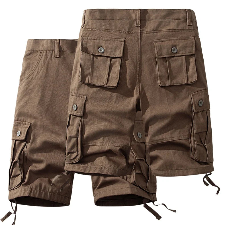 Men's Cotton Shorts Cargo Knee Pants Tactical Casual Sports Shorts Man Hiking Fishing Y2K Clothes