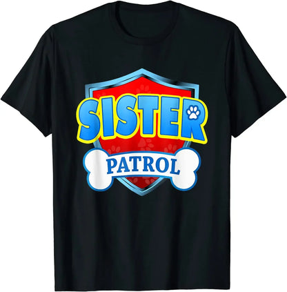 Dog Patrol Shirt Women's Clothing Funny Gift Birthday Party Family Clothing T-Shirt Birthday Gift Top Tee Shirt Women Clothing
