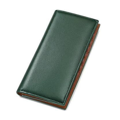 Japane Style Genuine Leather Long Men's Wallet Cowhide Multifunctional Women's Card Holder Clutch