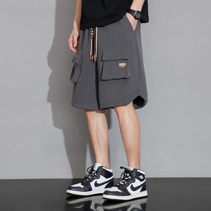 2024 Mens Shorts Summer Knee Length Casual Bermuda Male Y2k Sport Basketball Loose Cool Oversize Big Size Fashion Breeches Black