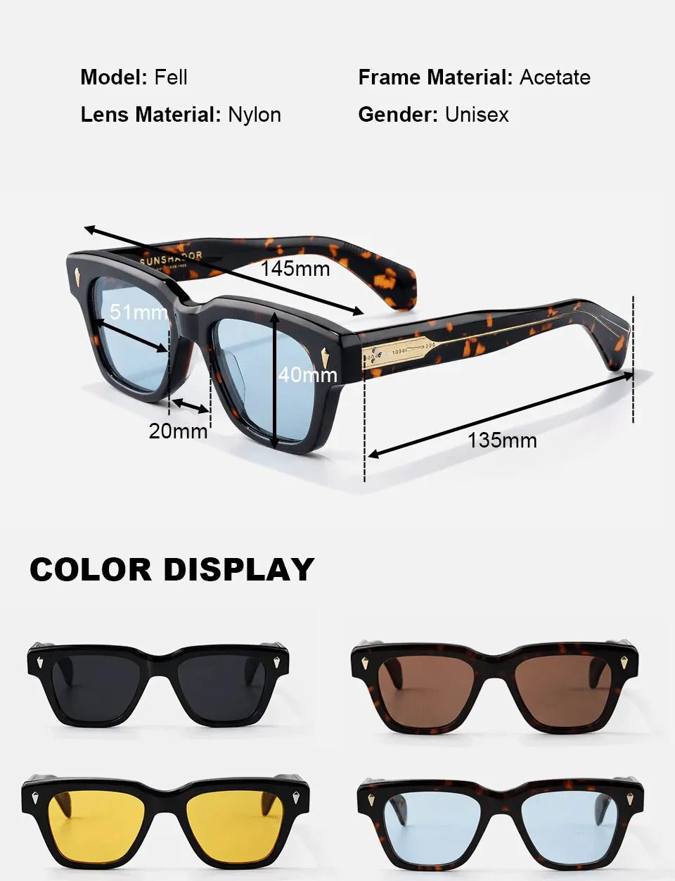 Luxury Brand Original Top Quality Sunglasses Handmade Acetate Men Gafas De Sol Designer Women Outdoor UV400 Protective SUN GLASS