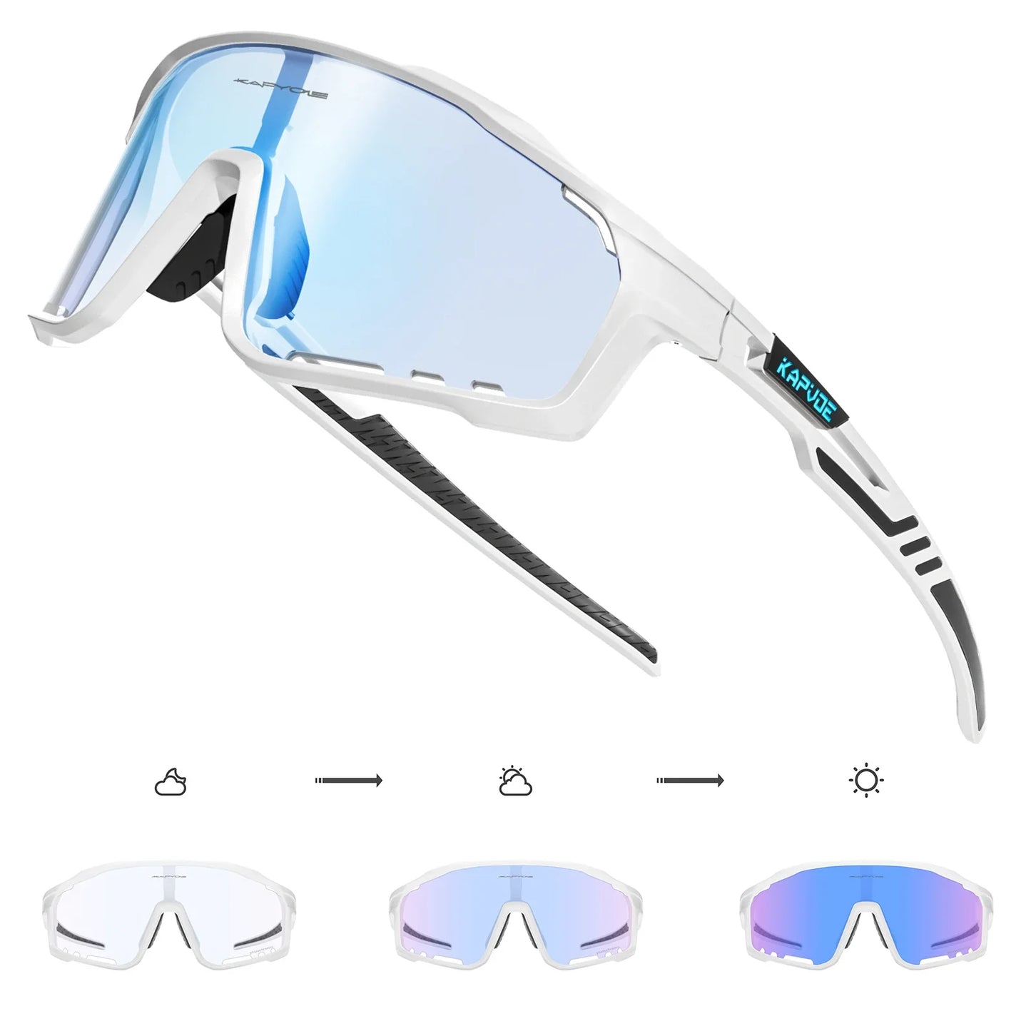 Color Photochromic Cycling Glasses MTB Sunglasses for Men Women Sport Speed Mountain Bike Bicycle Cycl Eyewear Goggle