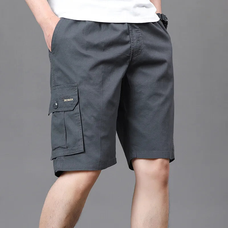 Mens Work Cargo Shorts Summer Casual Shorts Baggy Sports Gym Work Shorts 4XL Light Weight Cotton Sweat Knee Shorts