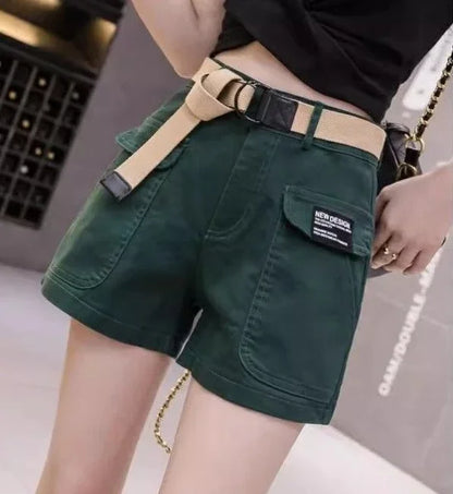 High Waist Shorts for Women Korean Style Cotton Short Pants Woman Design Trend 2025 Fashion Clothing XL Outfits Youthful Jorts