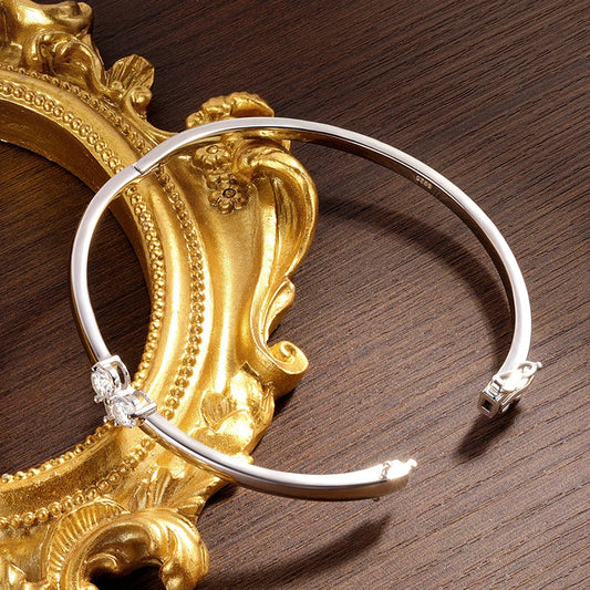 Bracelets en Moissanite Élégants pour Femmes, Diamant Solide, Argent s925 Certifié GRA, Bracelet Fin Délicat pour Poignet de 17-18cm
