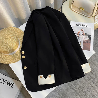 Mint Green Women Blazers 2025 Spring New Jackets Single Breasted Unique Cuff Design Notched Casual Suit Jacket Fashion Lady Coat