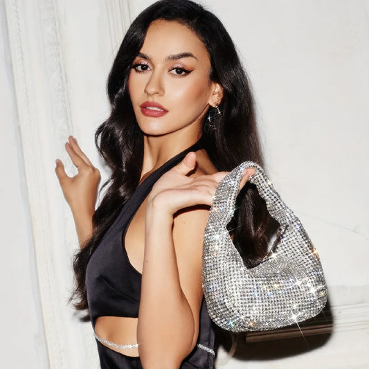 Shiny Crystal Clutch Purse Rhinestone Handmade Purses and Handbags Luxury Designer Evening Clutch Bag Purse Weding Party Bags