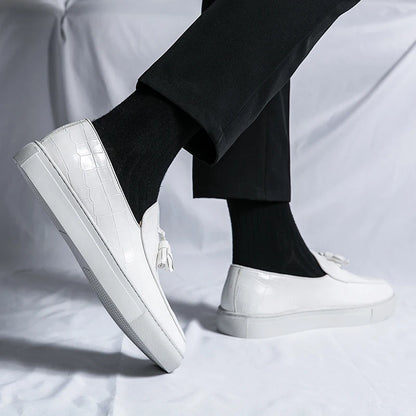 Zapatos De Hombre Loafers Men's Tassel Slip-On Comfortable Men Leather Shoes Casual Shoes Fashion Oxford Shoes Large Size 38-47